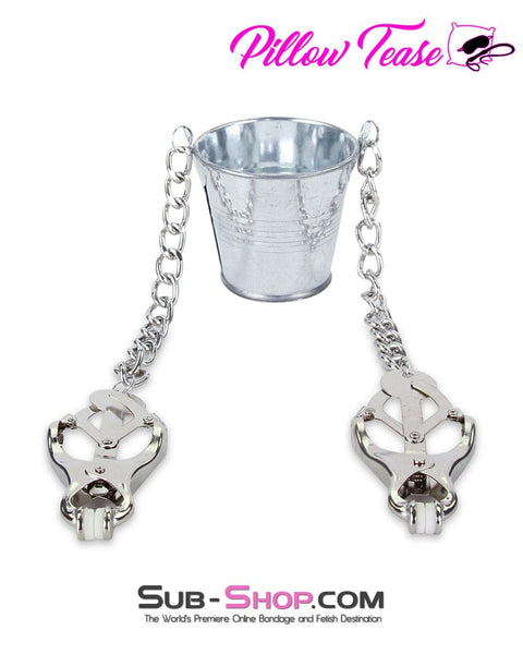 6875M      Slave's Burden Labia and Nipple Clamps with Weight Bucket - LAST CHANCE - Final Closeout! MEGA Deal   , Sub-Shop.com Bondage and Fetish Superstore