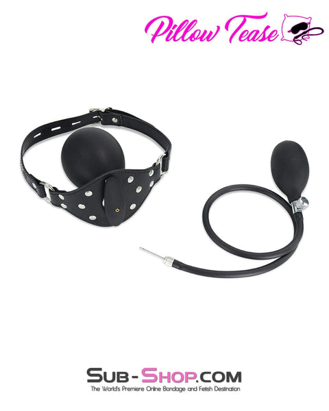 7311DL      Inflatable Locking Tongue Depressor Gag with Removable Pump Gags   , Sub-Shop.com Bondage and Fetish Superstore