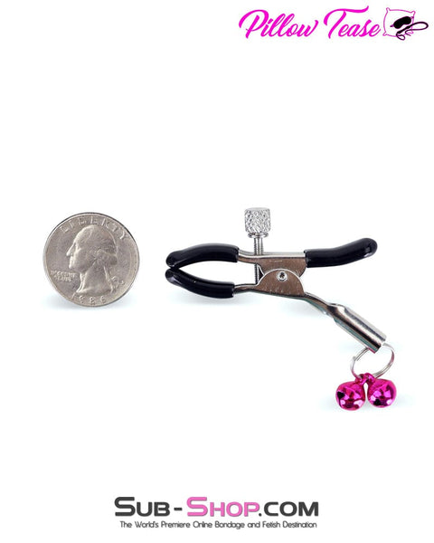 0383M      Little Bells Adjustable Rubber Tipped Nipple Clamps Nipple Clamp   , Sub-Shop.com Bondage and Fetish Superstore
