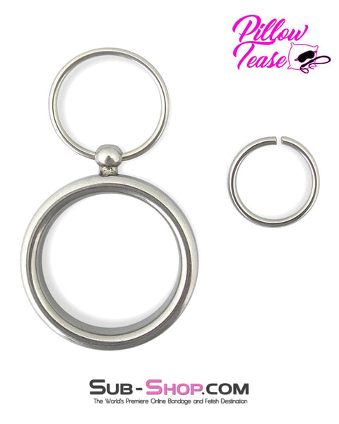 0418M      Lead Me Stainless Steel Cock Ring Cock Ring   , Sub-Shop.com Bondage and Fetish Superstore