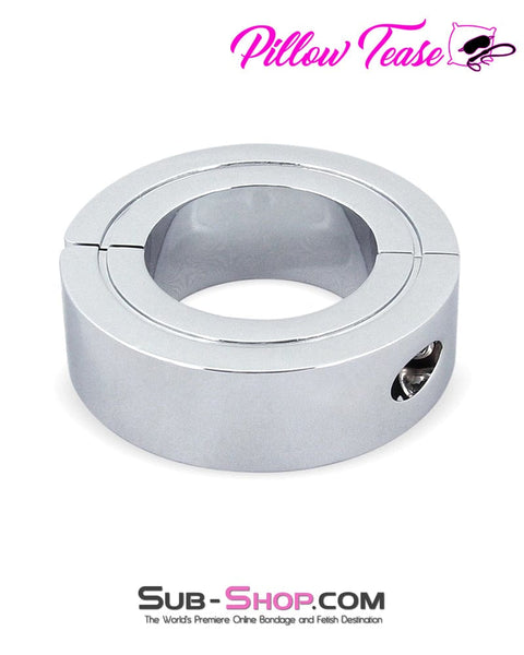 0434M      Weighted Locking Hinged Stainless Steel Cock Ring Cock Ring   , Sub-Shop.com Bondage and Fetish Superstore