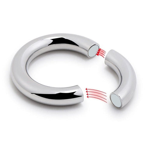 0644M      Babe Magnet Stainless Steel Magnetic Ball Stretcher Ring, Medium Cock Ring   , Sub-Shop.com Bondage and Fetish Superstore