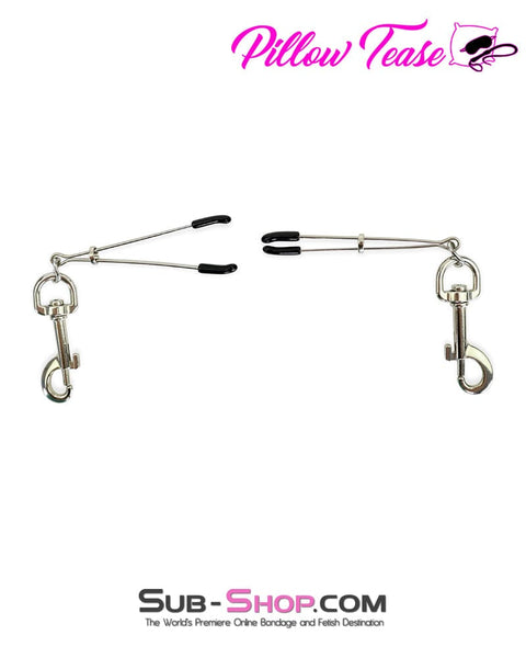 0550M      Tweezer Nipple Clamps with Snap Hook Weight Hanging Rings Nipple Clamp   , Sub-Shop.com Bondage and Fetish Superstore