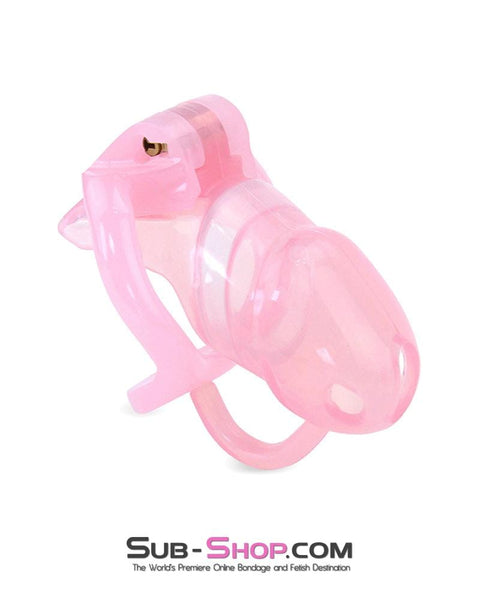 1359AR      Little Sissy Cock Blocker Silicone Locking Male Chastity with Ball Divider Chastity   , Sub-Shop.com Bondage and Fetish Superstore
