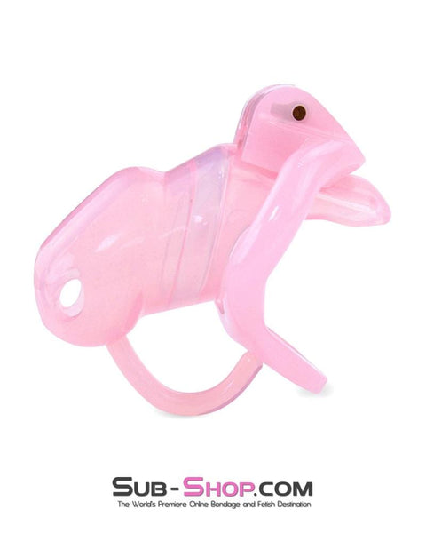 1359AR      Little Sissy Cock Blocker Silicone Locking Male Chastity with Ball Divider Chastity   , Sub-Shop.com Bondage and Fetish Superstore