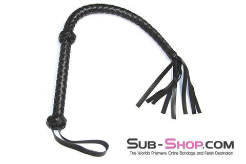 1370R      Braided Mini Bullwhip - LAST CHANCE - Final Closeout! Black Friday Blowout   , Sub-Shop.com Bondage and Fetish Superstore