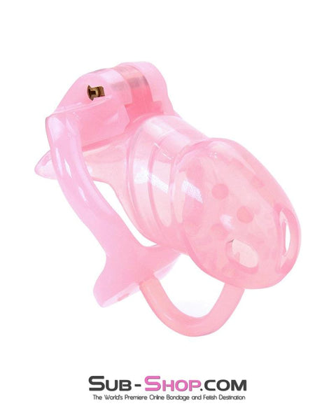 1391AR      Spiked Sissy Cock Blocker Silicone Locking Male Chastity with Ball Divider - MEGA Deal MEGA Deal   , Sub-Shop.com Bondage and Fetish Superstore