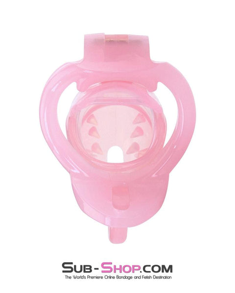 1391AR      Spiked Sissy Cock Blocker Silicone Locking Male Chastity with Ball Divider - MEGA Deal MEGA Deal   , Sub-Shop.com Bondage and Fetish Superstore