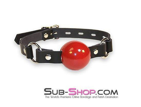 1455A   Code of Silence Locking Ball Gag Strap, Red Ball Gags   , Sub-Shop.com Bondage and Fetish Superstore