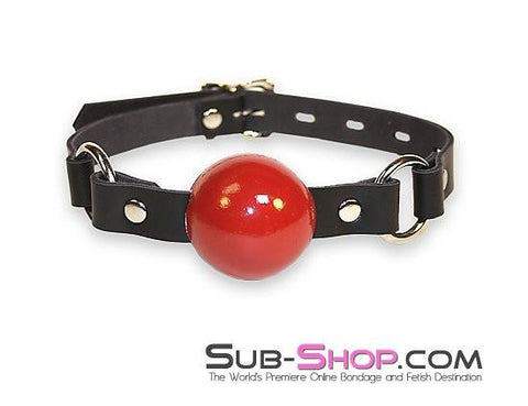 1455A   Code of Silence Locking Ball Gag Strap, Red Ball Gags   , Sub-Shop.com Bondage and Fetish Superstore