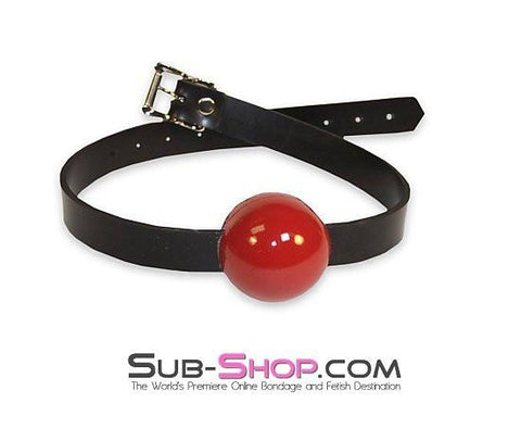 1465A      Rubber Desires Rubber Strap Ballgag, Red Ball Gags   , Sub-Shop.com Bondage and Fetish Superstore
