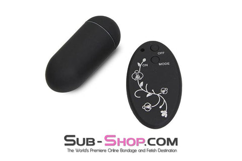 1472M      Black Multi-Modal Remote Control Vibrating Egg Vibrators   , Sub-Shop.com Bondage and Fetish Superstore