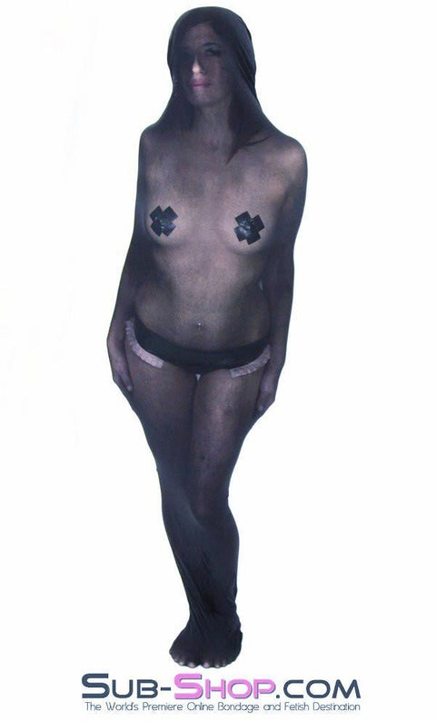 1490DL      Black Sheer Encasement Silk Stocking Full Body Sack Body Sack   , Sub-Shop.com Bondage and Fetish Superstore