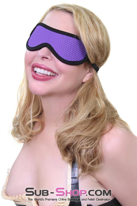 1497M-SIS      Pretty Sissy Purple Quilted Love Mask Blindfold Sissy   , Sub-Shop.com Bondage and Fetish Superstore