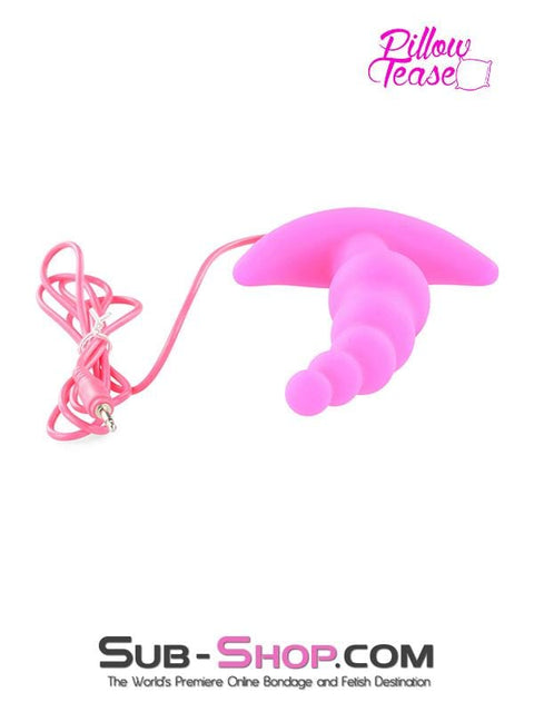 1503M      Pink Thriller Vibrating Graduated Silicone P-Spot Anal Plug Anal Toys   , Sub-Shop.com Bondage and Fetish Superstore