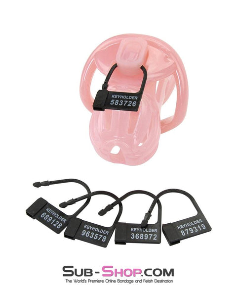 1557AR      Little Prison Bitch Pink Jailhouse Cock Locking Male Chastity Cage Chastity   , Sub-Shop.com Bondage and Fetish Superstore