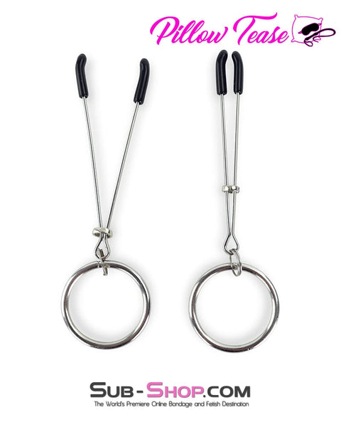 1624DL      Tweezer Nipple Clamps with Weight Hanging Rings Nipple Clamp   , Sub-Shop.com Bondage and Fetish Superstore