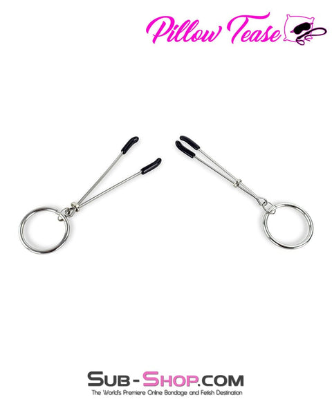 1624DL      Tweezer Nipple Clamps with Weight Hanging Rings - MEGA Deal MEGA Deal   , Sub-Shop.com Bondage and Fetish Superstore