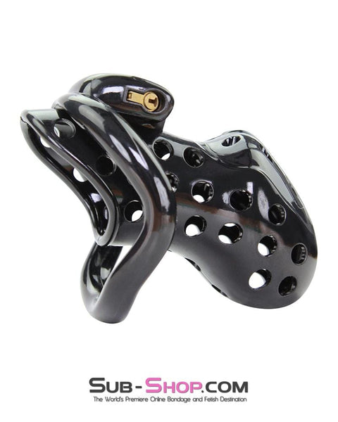 1722AR      Boy Toy Black High Security Pin Tumbler Locking Cock Cage Chastity Chastity   , Sub-Shop.com Bondage and Fetish Superstore