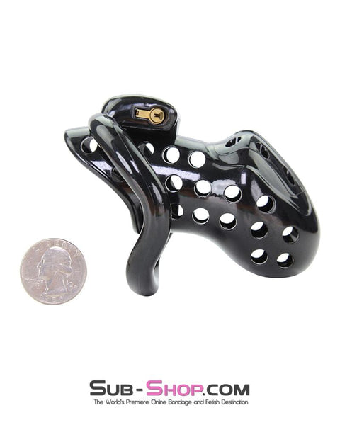 1722AR      Boy Toy Black High Security Pin Tumbler Locking Cock Cage Chastity - MEGA Deal MEGA Deal   , Sub-Shop.com Bondage and Fetish Superstore