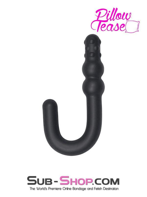 1724M      Anal Hook in Beaded Soft Black Silicone - LAST CHANCE - Final Closeout! MEGA Deal   , Sub-Shop.com Bondage and Fetish Superstore