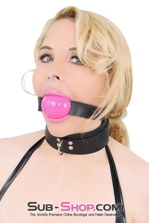 1880A      2" Large Ball Gag, Bright Pink Gags   , Sub-Shop.com Bondage and Fetish Superstore