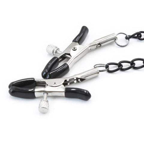 2258MQ      Oh-My Ring Gag with Black Wicked Nipple Clamps Set - MEGA Deal MEGA Deal   , Sub-Shop.com Bondage and Fetish Superstore