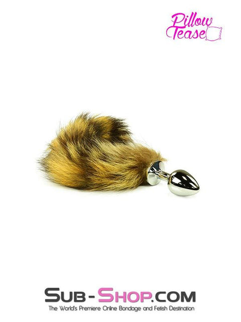 2306HS      Good Pet Foxy Furry Tail Steel Butt Plug Anal Toys   , Sub-Shop.com Bondage and Fetish Superstore