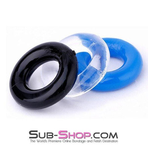 2379AC       Stay Hard Jelly Cock Ring, Set of 3 - MEGA Deal Black Friday Blowout   , Sub-Shop.com Bondage and Fetish Superstore