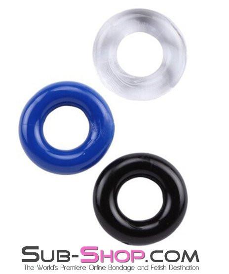 2379AC       Stay Hard Jelly Cock Ring, Set of 3 Cock Ring   , Sub-Shop.com Bondage and Fetish Superstore