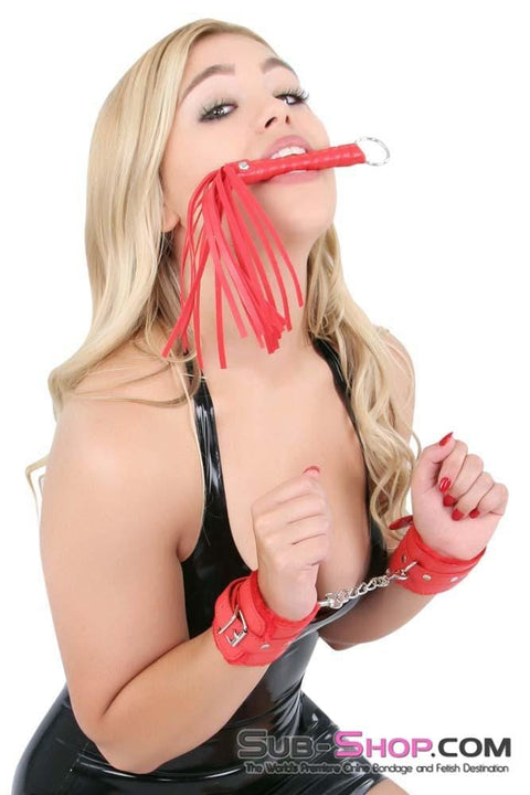 2404DL       Red All Over L’il Whipper 10.5” Leatherette Bondage Whip Whip   , Sub-Shop.com Bondage and Fetish Superstore