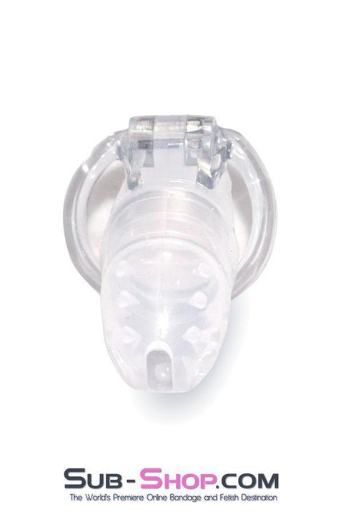 2453RS      Spiked Clear Silicone Cock Blocker High Security Pin Tumbler Chastity Chastity   , Sub-Shop.com Bondage and Fetish Superstore