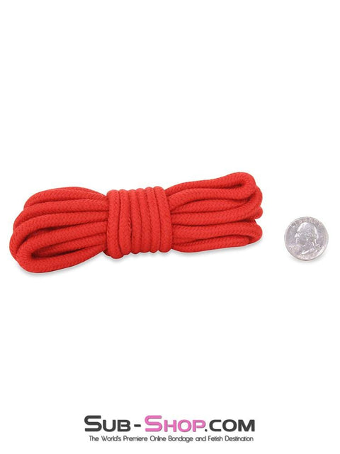 2489M      Little Tie Ups Red Cotton Rope 15 feet Rope   , Sub-Shop.com Bondage and Fetish Superstore