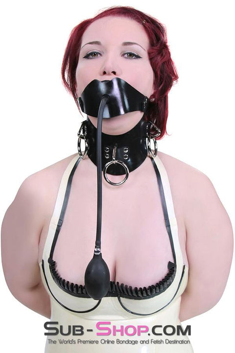 1487A      Rubberized and Pumped Inflatable Penis Gag Blow Job Trainer Gags   , Sub-Shop.com Bondage and Fetish Superstore
