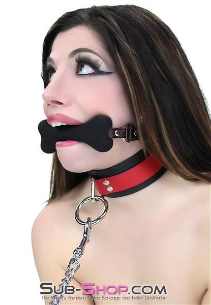 2963DL      L’il Pup Small Black Silicone Puppy Play Bone Gag - MEGA Deal Black Friday Blowout   , Sub-Shop.com Bondage and Fetish Superstore