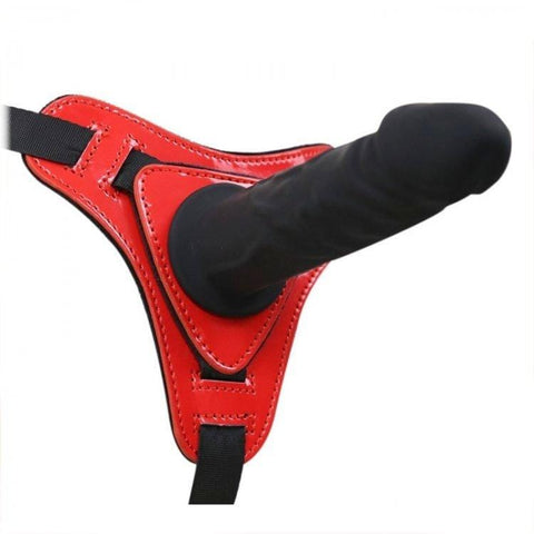 3486M      Big Red Devil Strap-on Harness with Detachable Penis - MEGA Deal MEGA Deal   , Sub-Shop.com Bondage and Fetish Superstore