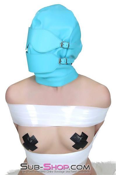 3841RS       Hidden Fantasy Diamond Blue Hood with Ball Gag and Buckling Blindfold and Gag Covers - LAST CHANCE - Final Closeout! Black Friday Blowout   , Sub-Shop.com Bondage and Fetish Superstore