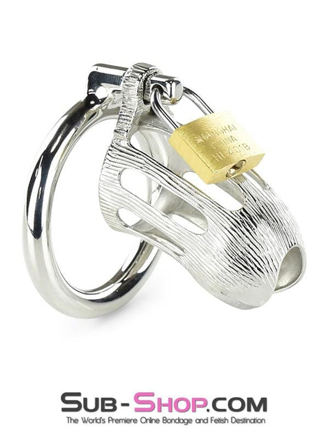 0399M      Itty Bitty Little Dicky Steel Locking Male Chastity Device with Cock Ring Chastity   , Sub-Shop.com Bondage and Fetish Superstore
