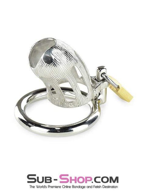 0399M-SIS      Itty Bitty Little Sissy Dicky Steel Locking Male Chastity Device with Cock Ring Sissy   , Sub-Shop.com Bondage and Fetish Superstore