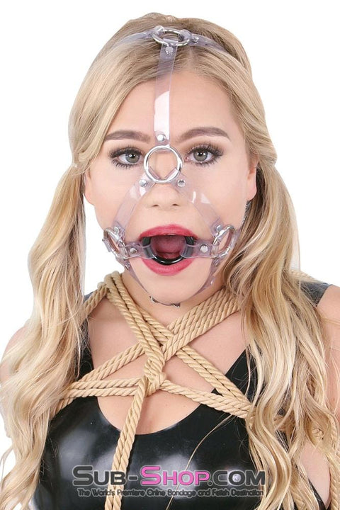 0481A      Clearly Bound Sturdy Ring Gag Trainer Gags   , Sub-Shop.com Bondage and Fetish Superstore