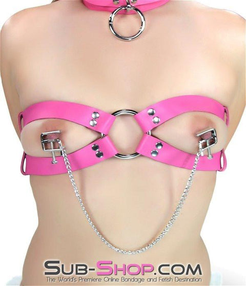 0512HS      Nipple Presses Chained Flat Nipple Clamps - MEGA Deal Black Friday Blowout   , Sub-Shop.com Bondage and Fetish Superstore