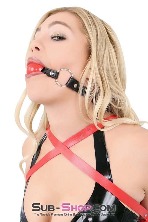 0534LT      Easy Does It Small Red Locking Ballgag Gags   , Sub-Shop.com Bondage and Fetish Superstore