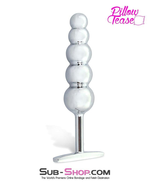 0546E      Steel Ball Graduated Anal Dildo With Wide Handle Base - LAST CHANCE - Final Closeout! MEGA Deal   , Sub-Shop.com Bondage and Fetish Superstore