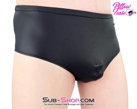 5723M      Leather Look 4 Way Stretch Silicone Butt Plug Panty Dildo Panties   , Sub-Shop.com Bondage and Fetish Superstore