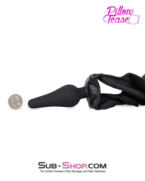 5723M      Leather Look 4 Way Stretch Silicone Butt Plug Panty Dildo Panties   , Sub-Shop.com Bondage and Fetish Superstore