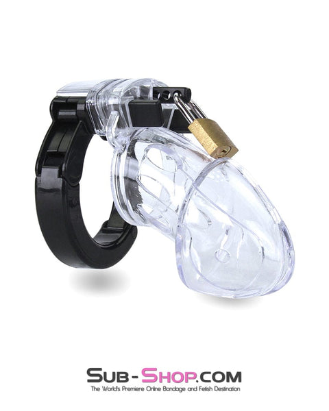 5779AE      Jacked Up Adjustable Clear Polycarbonate Locking Male Cock Cuff Chastity Device - MEGA Deal Black Friday Blowout   , Sub-Shop.com Bondage and Fetish Superstore
