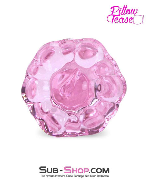 7036E      Pink Glass Flower Anal Plug - LAST CHANCE - Final Closeout! MEGA Deal   , Sub-Shop.com Bondage and Fetish Superstore