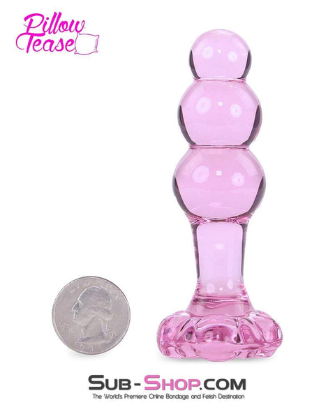 7036E      Pink Glass Flower Anal Plug - LAST CHANCE - Final Closeout! MEGA Deal   , Sub-Shop.com Bondage and Fetish Superstore