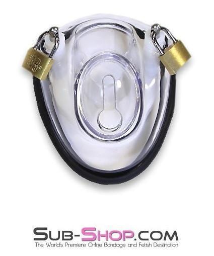 7320AR      Balls & All Clear View Locking Cock & Ball Chastity Cup Set - MEGA Deal Black Friday Blowout   , Sub-Shop.com Bondage and Fetish Superstore