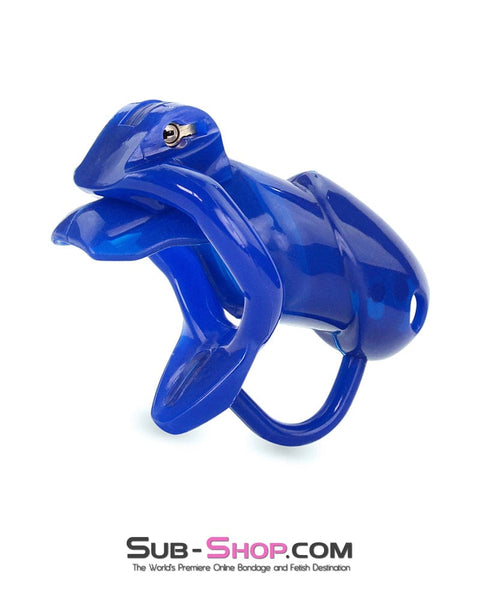 8885AE      Spiked Blue Balls Silicone Chastity with Ball Spreader Chastity   , Sub-Shop.com Bondage and Fetish Superstore